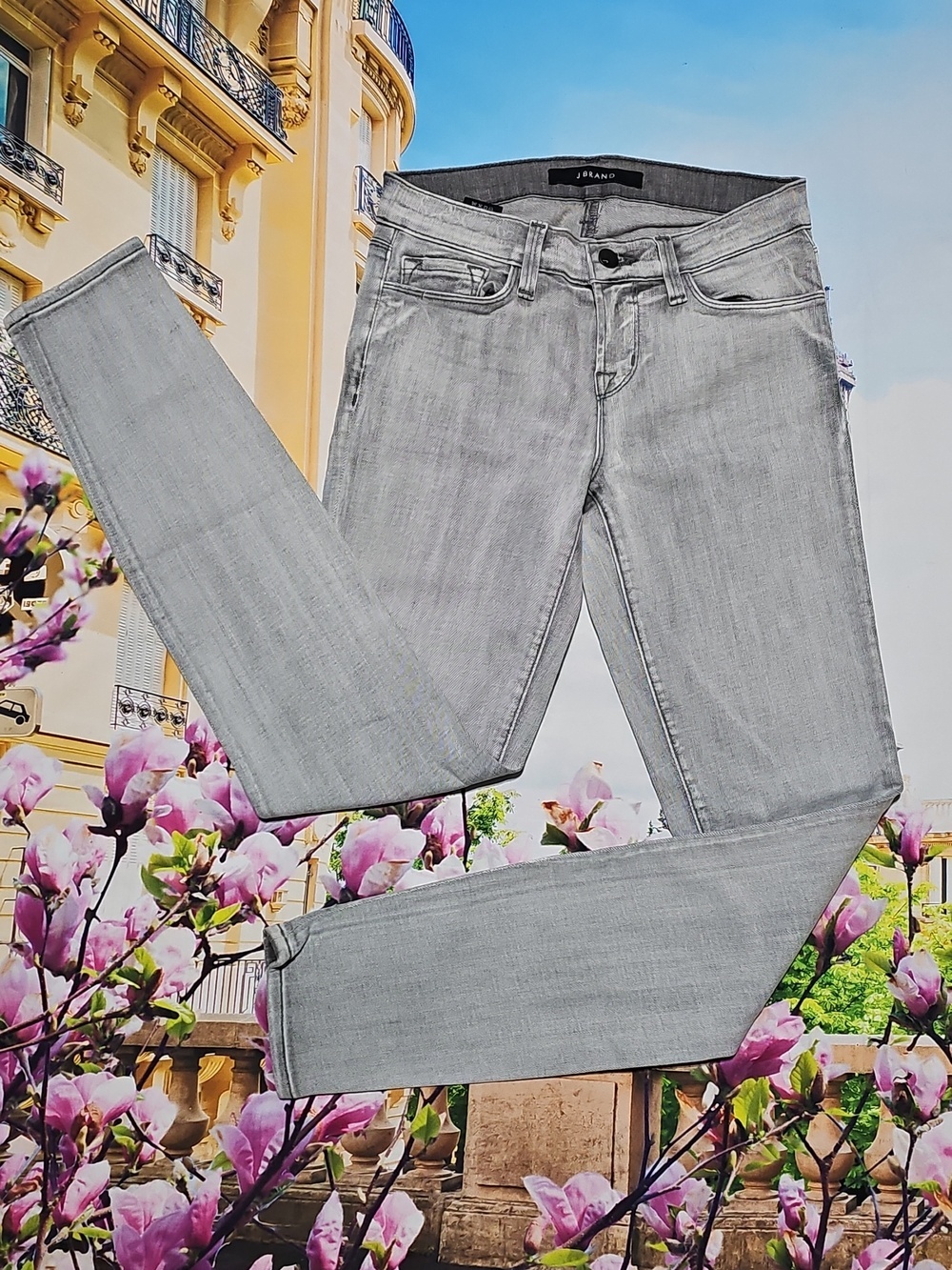 J Brand Skinny Jeans Borderline Gray Size 25
